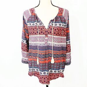 19 Cooper Tassle Blouse Top Boho Medium